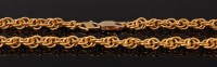 Lot 2159 - A 22ct gold wheat link neck chain, 59cm, with...