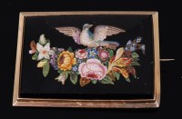 Lot 2212 - A 19th century micro-mosaic and yellow metal...