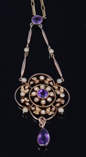 Lot 2230 - An Edwardian 15ct two-colour gold openwork...