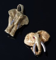 Lot 2049 - An 18ct gold brooch modelled as an elephant...