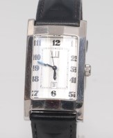 Lot 2328 - A gents Dunhill steel cased tank watch, having...
