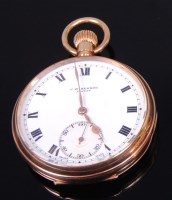 Lot 2116 - A J W Benson of London 9ct gold cased gents...