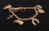 Lot 2148 - An 18ct gold curblink bracelet containing...