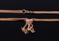 Lot 2238 - A modern 9ct gold flatlink necklace, 20.4g, 38cm