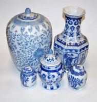 Lot 19 - A large reproduction blue & white vase in the...