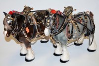 Lot 28 - A pair of Melba shire horses in full harness...