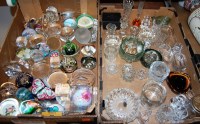 Lot 39 - Two boxes of miscellaneous glassware, to...