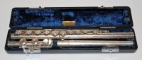 Lot 92 - A Lafleur silver plated flute, stamped Lafleur...