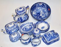 Lot 96 - A collection of blue and white tablewares to...