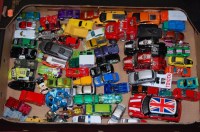 Lot 122 - A box of assorted loose and playworn diecast...
