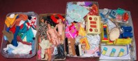 Lot 129 - Four boxes of assorted Action Man figures,...