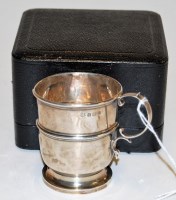 Lot 191 - A George V. silver Christening mug of plain...