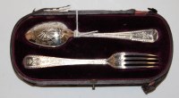 Lot 205 - A Victorian silver two piece christening set...