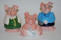 Lot 225 - A set of three Wade Natwest pig money boxes