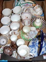 Lot 50 - A box of miscellaneous china, to include; a...
