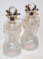 Lot 88 - A pair of late Victorian glass decanters, each...