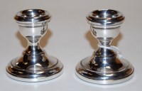 Lot 254 - A pair of modern silver dwarf table...