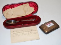 Lot 257 - A George V silver pocket cigarette case having...