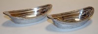 Lot 264 - A pair of late Victorian silver bonbon dishes...