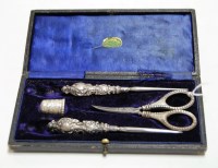 Lot 265 - A late Victorian silver mounted four piece...