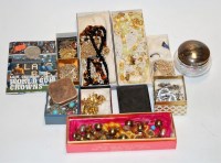 Lot 287 - A box of miscellaneous costume jewellery to...
