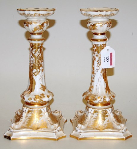Lot 188 - A pair of Royal Crown Derby bone china...