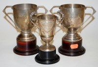Lot 208 - A George V silver twin handled trophy cup...