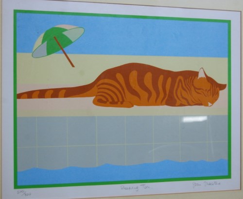 Lot 1042 - Joan Freestone - Sleeping Tom, screenprint in...