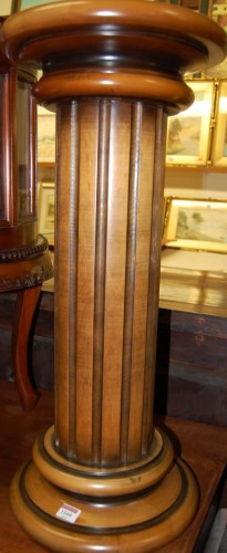 Lot 1160 - A reproduction walnut pedestal sculpture stand,...