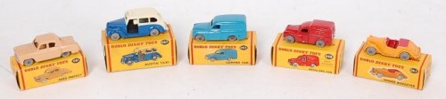 Lot 169 - Dublo Dinky Toys, 061 Ford Prefect, 062 Singer...