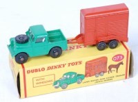 Lot 171 - Dublo Dinky Toys 073 Land Rover and horse...