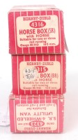 Lot 192 - Three H-Dublo wagons, 4316 horse box BR(S)...