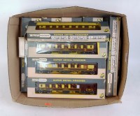 Lot 796 - Six brown/cream and three blue/grey Wrenn...