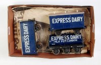 Lot 341 - 3x scratch built Express Dairy wagons...