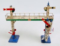 Lot 363 - 1935-6 Hornby No. 2 Distant Signal Gantry with...