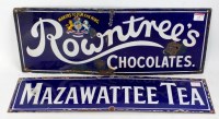 Lot 12 - Two enamel advertising signs including...