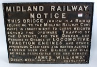Lot 15 - Midland Railway cast iron bridge weight...