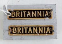 Lot 25 - Pair of brass nameplates for 3.5 inch gauge...