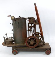 Lot 28 - An unusual early 20th century steam crane with...