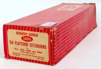 Lot 825 - Box of 6 Hornby Dublo 5086 platform extensions...