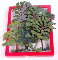 Lot 1302 - 8 various Britains Trees, play worn condition
