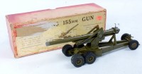 Lot 1312 - A Britains No. 2064 155mm gun, with green hubs,...