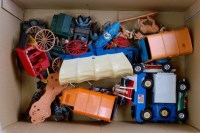 Lot 1320 - One box of mixed loose Britains and Dinky Toys...