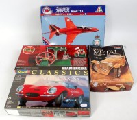 Lot 1559 - Four various mixed plastic and diecast kits to...