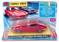 Lot 1607 - Corgi Toys, 335 Jaguar 4.2 litre E Type, red...