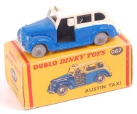 Lot 1912 - Dublo Dinky Toys, 067, Austin taxi, cream and...