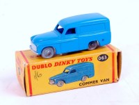 Lot 1954 - Dublo Dinky Toys, 063, Commer Van, Blue body...