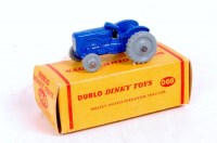 Lot 1963 - Dublo Dinky 069 tractor, blue body with grey...