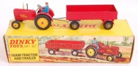 Lot 2004 - Dinky Toys, 399 Farm Tractor and Trailer Gift...