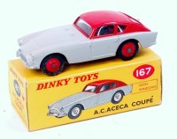 Lot 2015 - Dinky Toys, 167, AC Aceca Coupe, grey body...